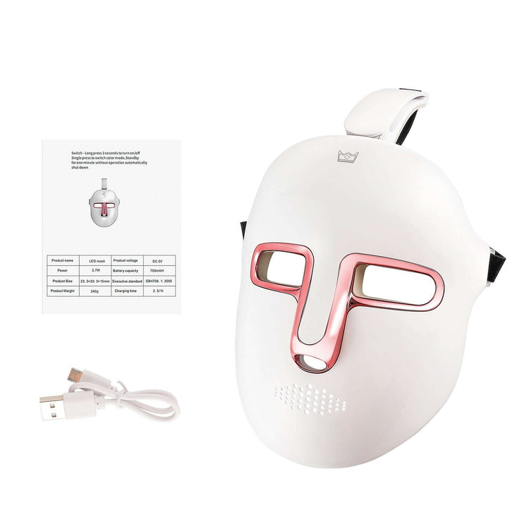 HelloSophia-J Rejuvenation Face Mask in Rose Gold Edition with USB charger, designed for youthfully radiant skin.